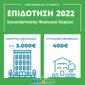 ΦΥΣΙΚΟ ΑΕΡΙΟ ΕΠΙΔΟΤΗΣΗ 2022